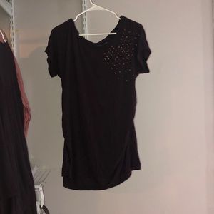 Dark purple maternity shirt